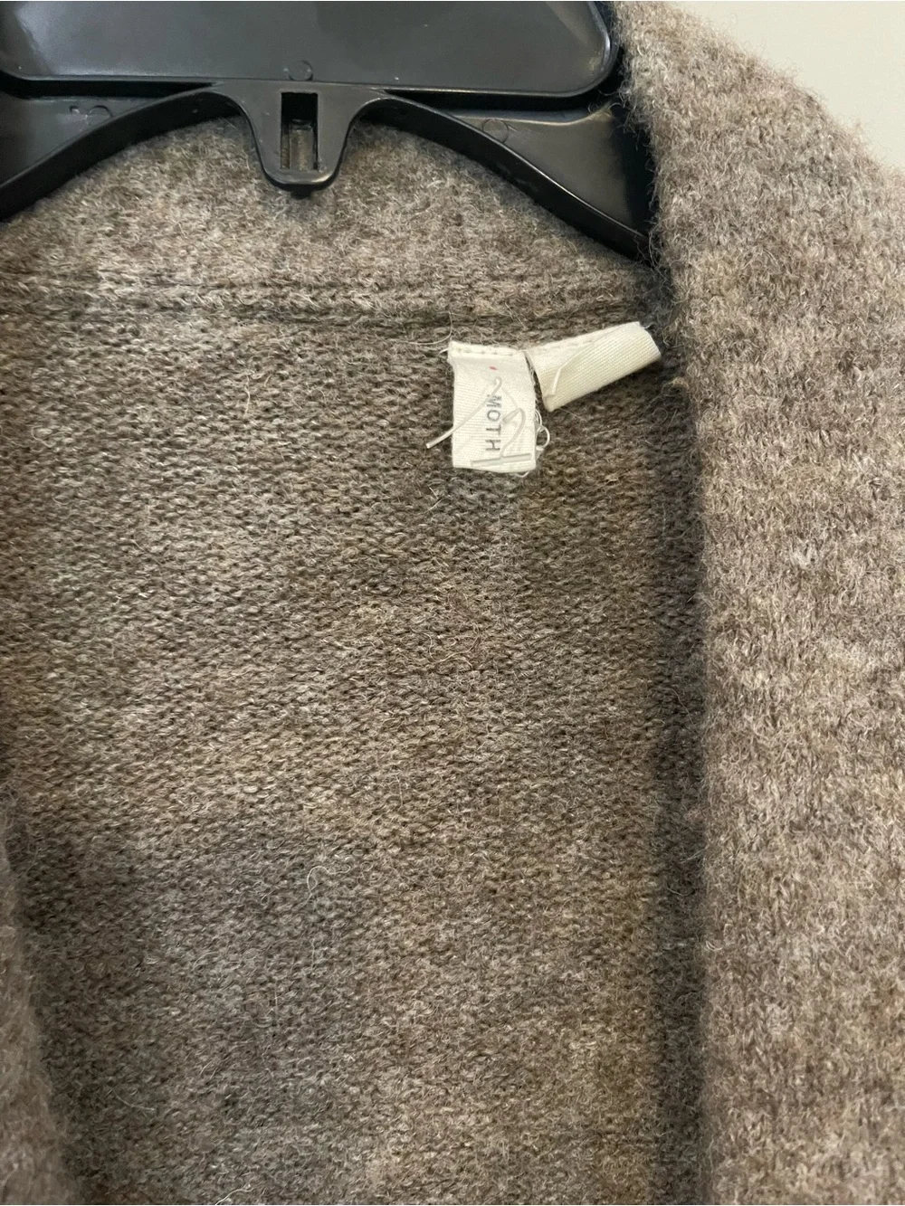 Anthropologie Moth Gray Wrap Cardigan with Tie Belt - Picture 3 of 6